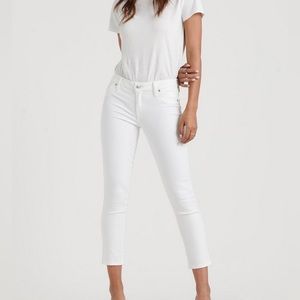 Lucky Brand The Lolita Crop Jeans in White with Raw Hems - Size 28